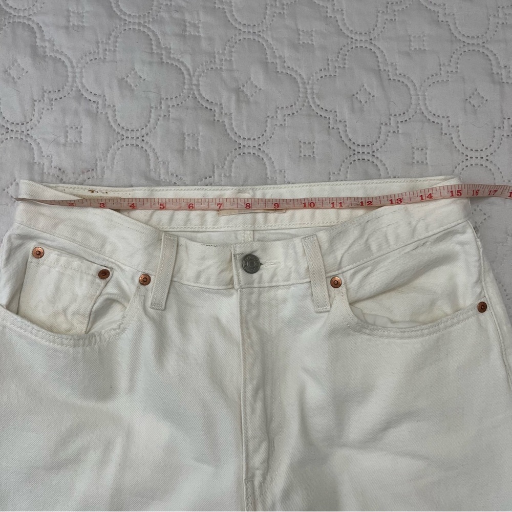 Levi's XL Flood High Rise Wide Leg Jeans White Size 29 - Picture 6 of 17
